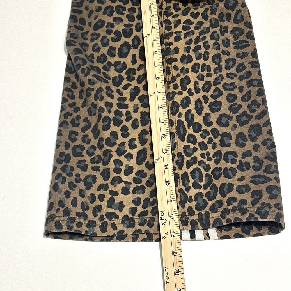 Adidas Originals 3 Stripes Leopard Denim/Bronze Bermuda Shorts KA2676, Womens 24 - Picture 8 of 14